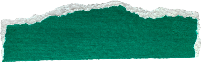 Green and White Torn Paper Piece png