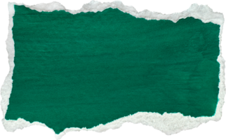 Green and White Torn Paper Piece png