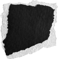 Black and White Torn Paper Piece png