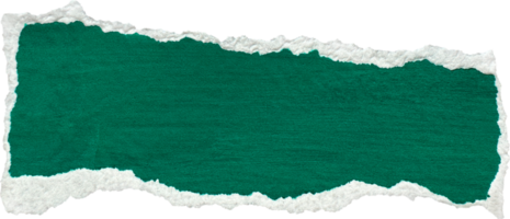 Green and White Torn Paper Piece png