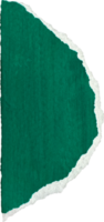 Green and White Torn Paper Piece png