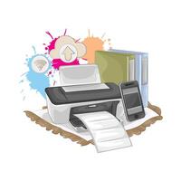 Illustration of printer vector