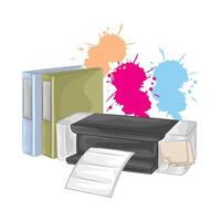 Illustration of printer vector