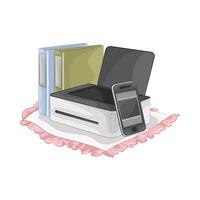 ilustración de impresora vector