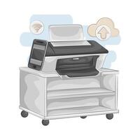 Illustration of printer vector