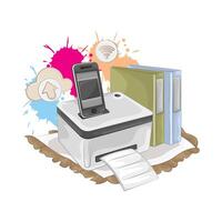 Illustration of printer vector