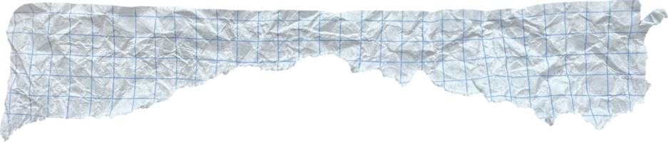 White Torn Crumpled Checkered Paper Piece png