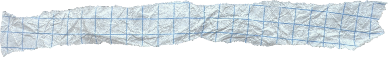 White Torn Crumpled Checkered Paper Strip png