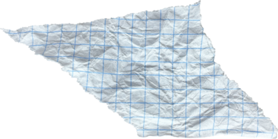 Weiß zerrissen zerknittert kariert Papier Stück png