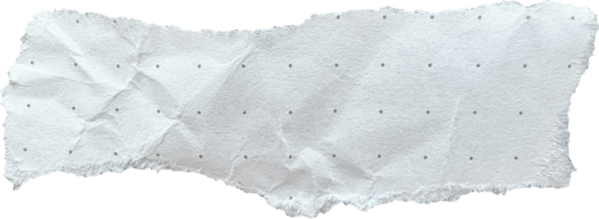 White Torn Crumpled Old Dotted Paper Piece png