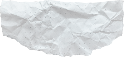 White Torn Crumpled Old Dotted Paper Piece png