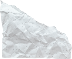 White Torn Crumpled Old Dotted Paper Piece png