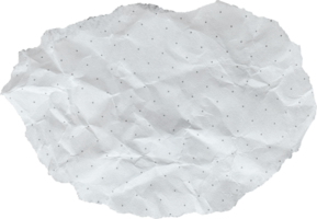 White Torn Crumpled Old Dotted Paper Piece png