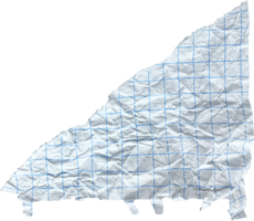 White Torn Crumpled Checkered Paper Piece png