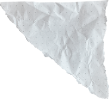 White Torn Crumpled Old Dotted Paper Piece png