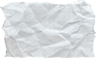 White Torn Crumpled Old Dotted Paper Piece png