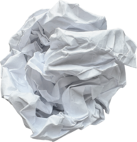 White Torn Crumpled Paper Ball png