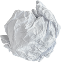 White Torn Crumpled Paper Ball png