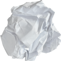 White Torn Crumpled Paper Ball png