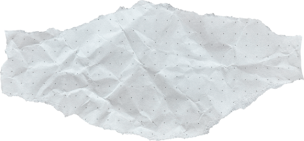 White Torn Crumpled Old Dotted Paper Piece png