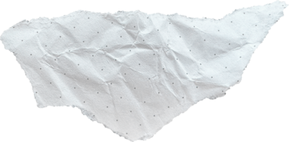 White Torn Crumpled Old Dotted Paper Piece png