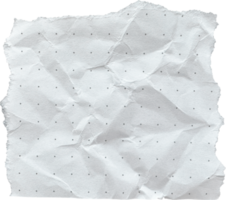 White Torn Crumpled Old Dotted Paper Piece png