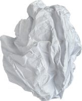 White Torn Crumpled Paper Ball png