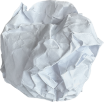 White Torn Crumpled Paper Ball png