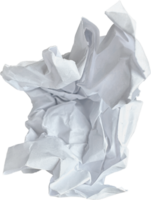 White Torn Crumpled Paper Ball png