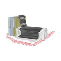 Illustration of printer vector