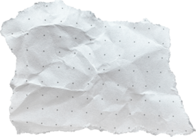 White Torn Crumpled Old Dotted Paper Piece png