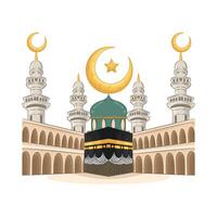 ilustración de kaaba vector