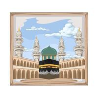 ilustración de kaaba vector