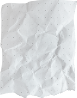 White Torn Crumpled Old Dotted Paper Piece png