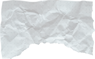 White Torn Crumpled Old Dotted Paper Piece png