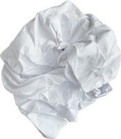 White Torn Crumpled Paper Ball png