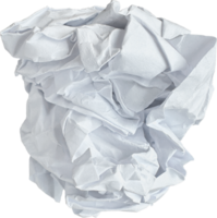 White Torn Crumpled Paper Ball png