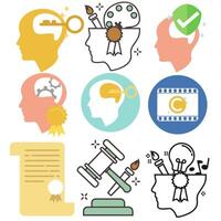 a set of icons depicting various types of ideas vector