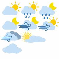 weather symbols clip art vector