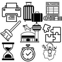 travel and tourism icons vector