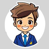 a cartoon character of a man in a suit vector