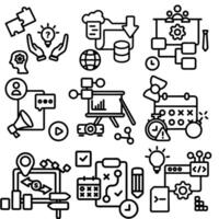 a set of icons that include various types of business and technology vector