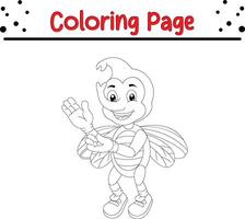 cute Insect coloring pages for kids vector