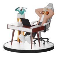 3d Illustration verbessern Arbeit Leben mit Ihre Computer oder Laptop png