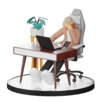 3d Illustration verbessern Arbeit Leben mit Ihre Computer oder Laptop png