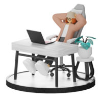 3d Illustration verbessern Arbeit Leben mit Ihre Computer oder Laptop png