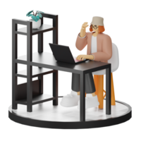 3d Illustration verbessern Arbeit Leben mit Ihre Computer oder Laptop png