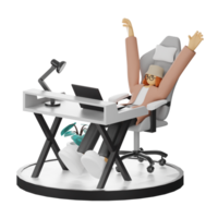 3d Illustration verbessern Arbeit Leben mit Ihre Computer oder Laptop png