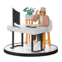 3d Illustration verbessern Arbeit Leben mit Ihre Computer oder Laptop png