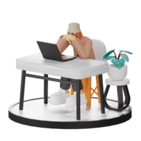 3d Illustration verbessern Arbeit Leben mit Ihre Computer oder Laptop png